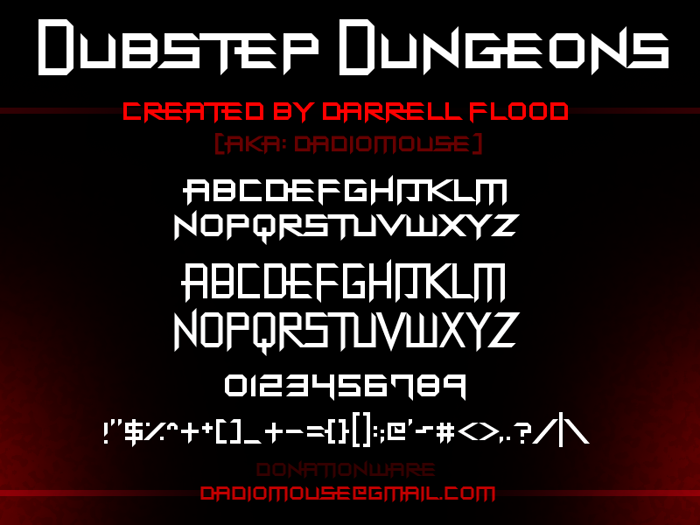 Dubstep Dungeons Font poster