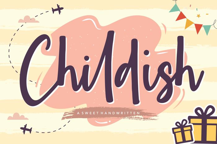 Childish Font poster