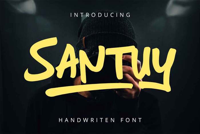 Santuy Font poster