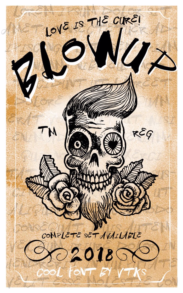 Vtks BlowUp Font poster