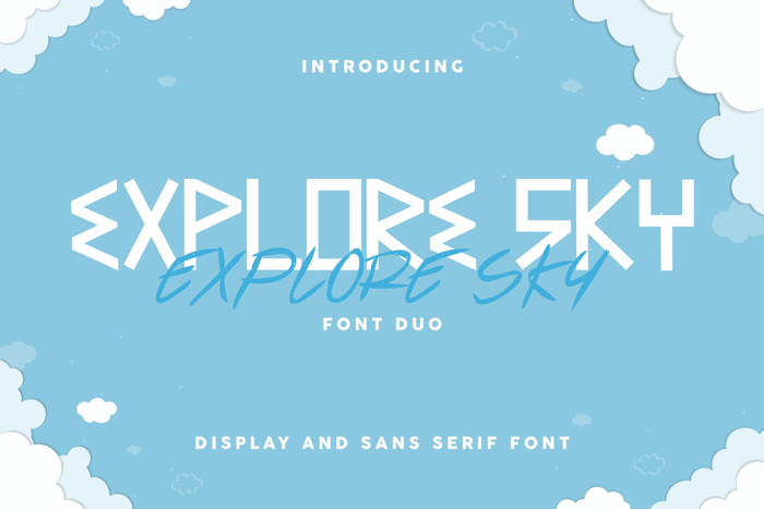 Explore Sky Font poster