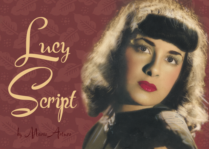 Lucy Script Font poster