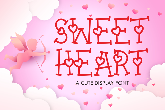 SWEETHEART Font poster