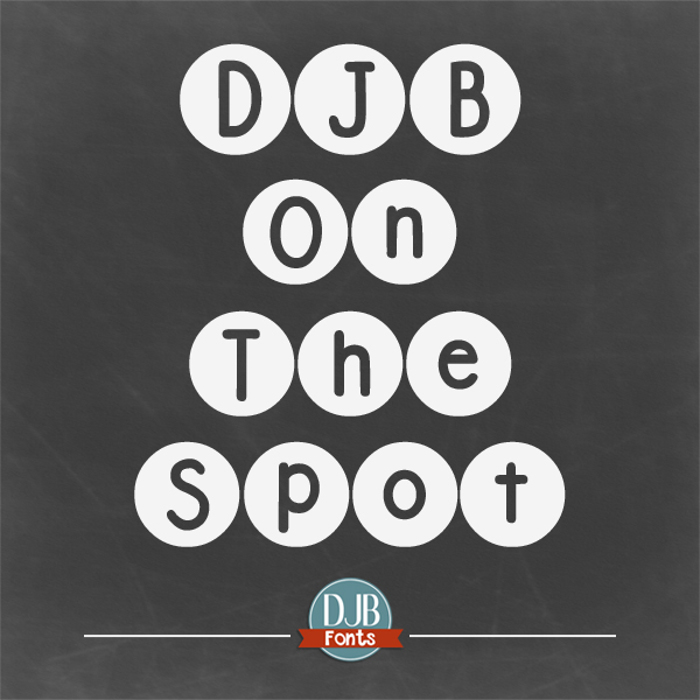 DJB On the Spot Font poster