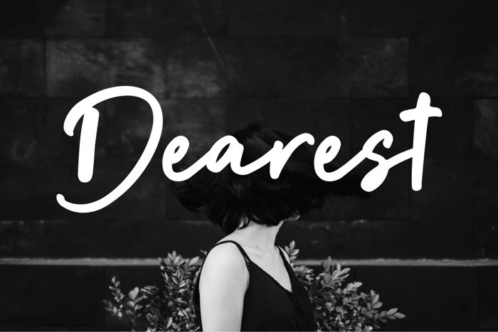 Dearest Font poster