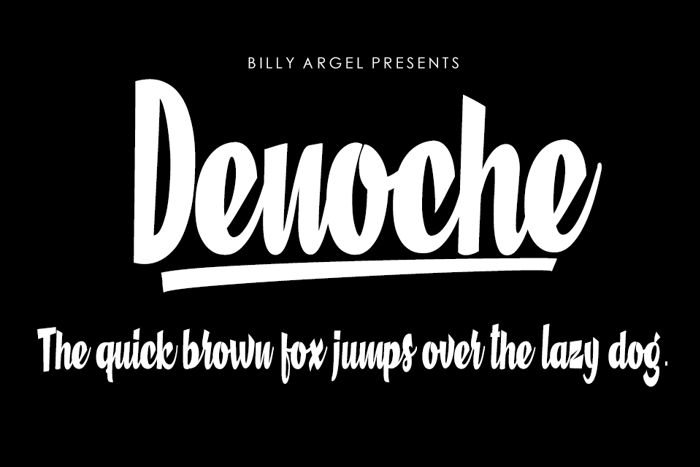 Denoche Font poster