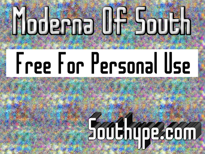 Moderna Of South St Font poster