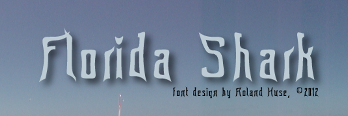 Florida shark Font poster
