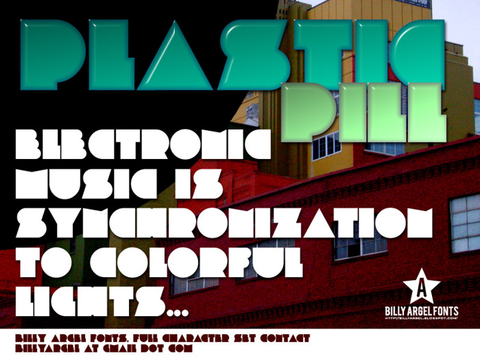 PLASTIC PILL Font poster