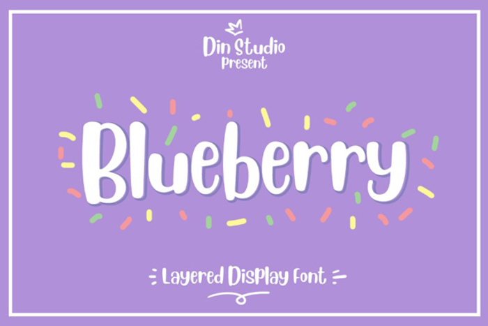 Blueberry Font poster