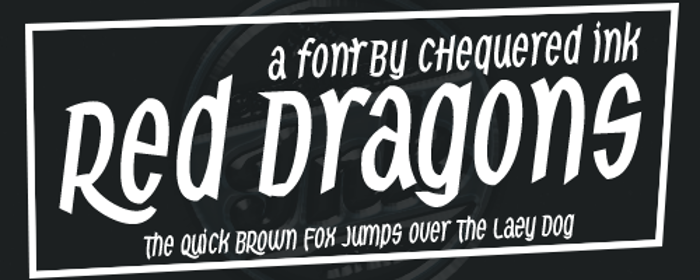 Red Dragons Font poster