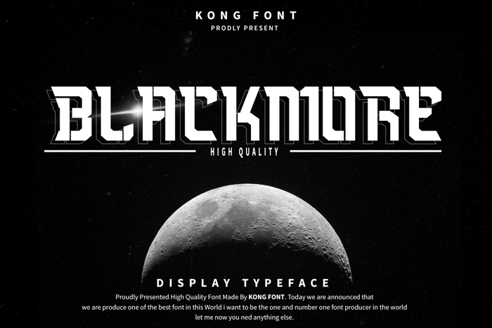Blackmore Font poster
