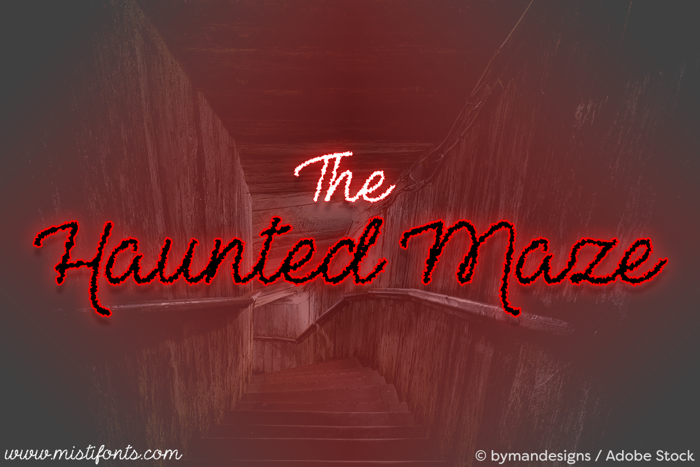 The Haunted Maze Font poster