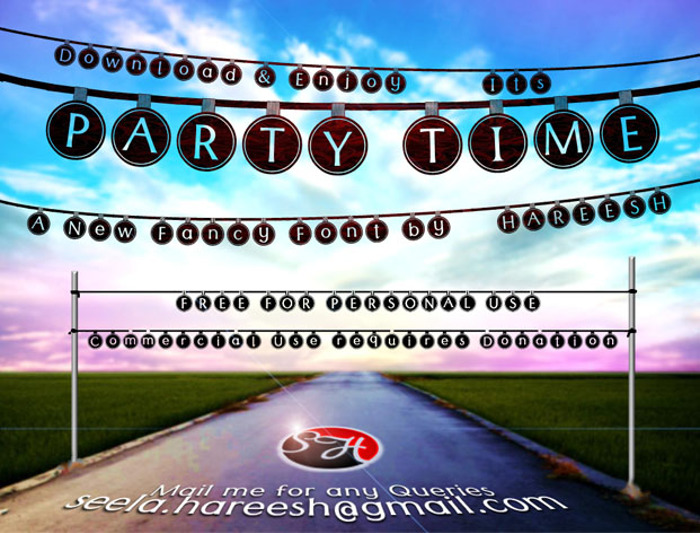 Party Time Font poster