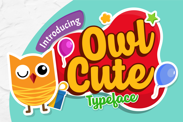 Owl Cute Font poster