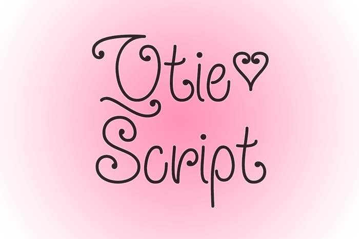 Qtie Script Font poster