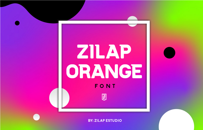 Zilap Orange Font poster