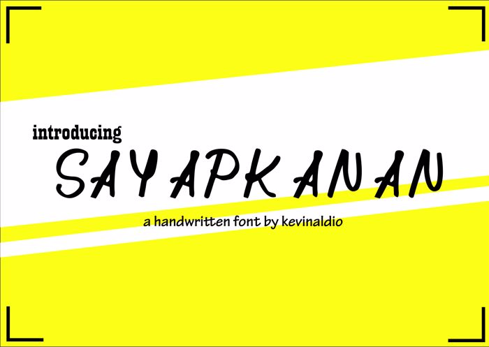 SayapKanan Font poster