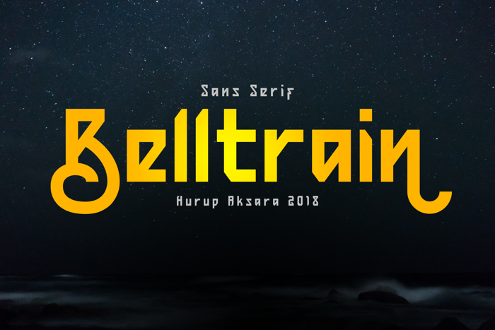 Belltrain Regular Font poster