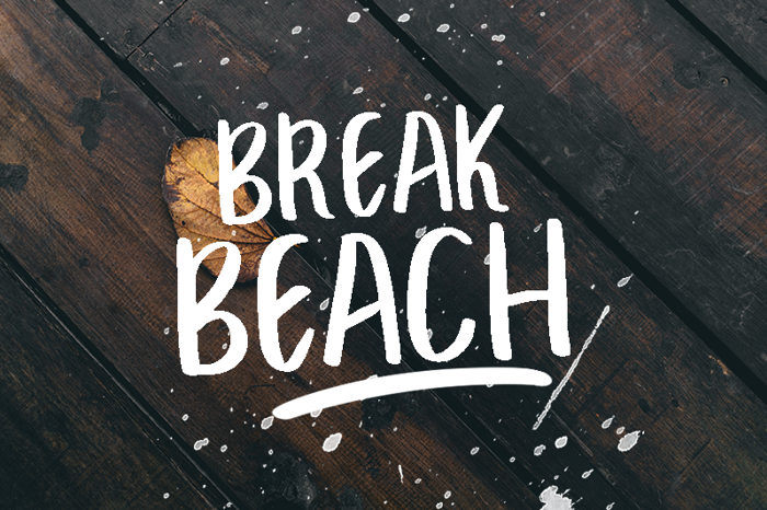 BREAK BEACH Font poster