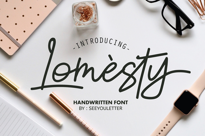 Lomesty Font poster
