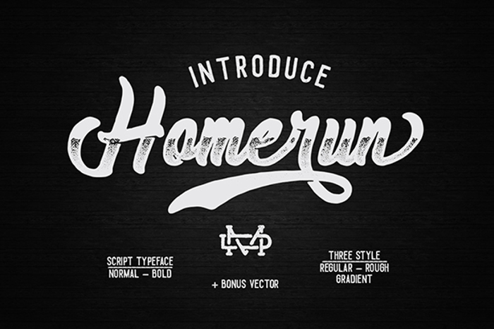 Homerun Font poster