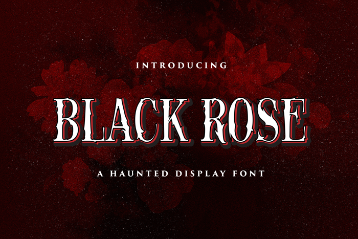 Black Rose Font poster