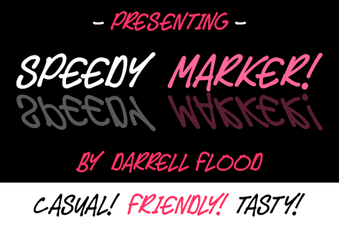 Speedy Marker Font poster