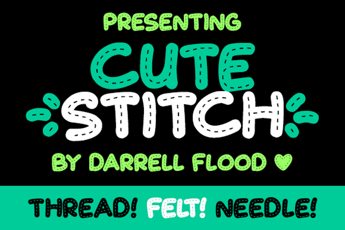 Cute Stitch Font poster