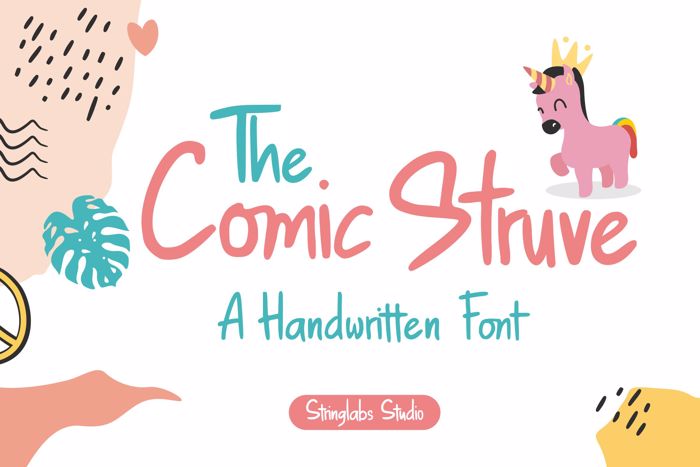 the Comic Struves Font poster
