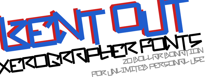 BentOut Font poster