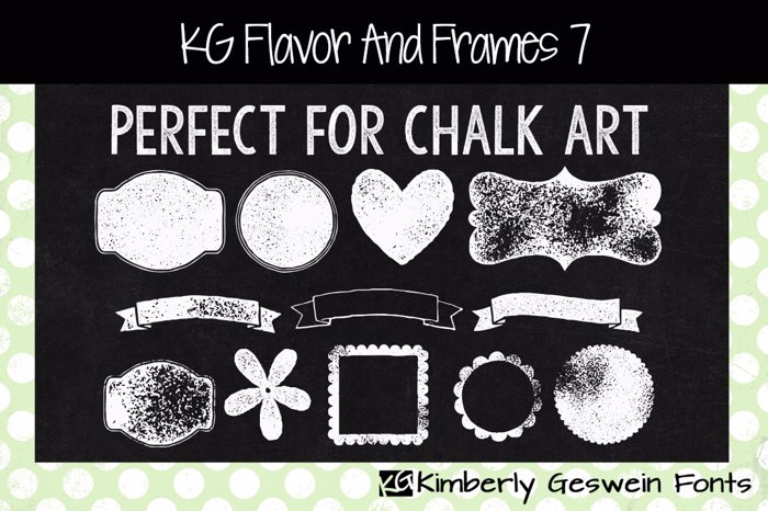 KG Flavor And Frames Seven Font poster