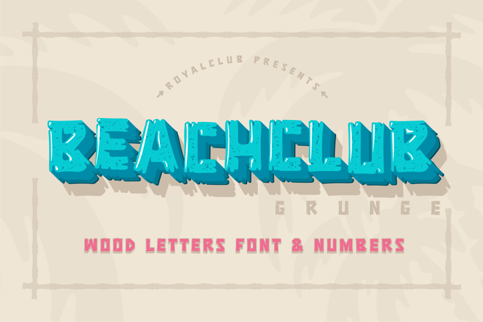 BEACHCLUB Grunge Font poster