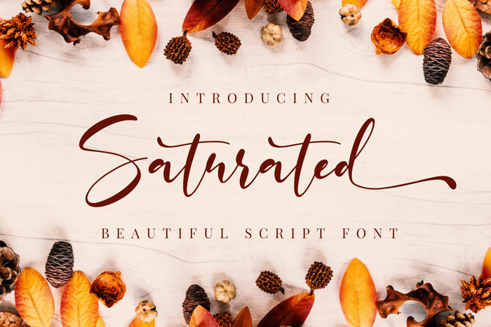 Saturated Font poster