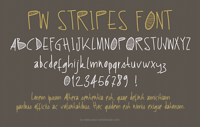 PWStripes Font poster