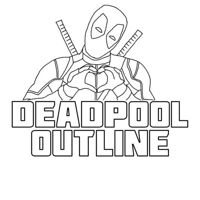 Deadpool Outline Font poster