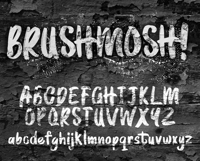 BRUSHMOSH! Font poster