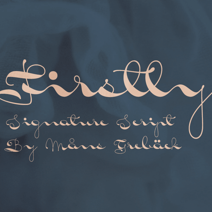 Firstly Font poster
