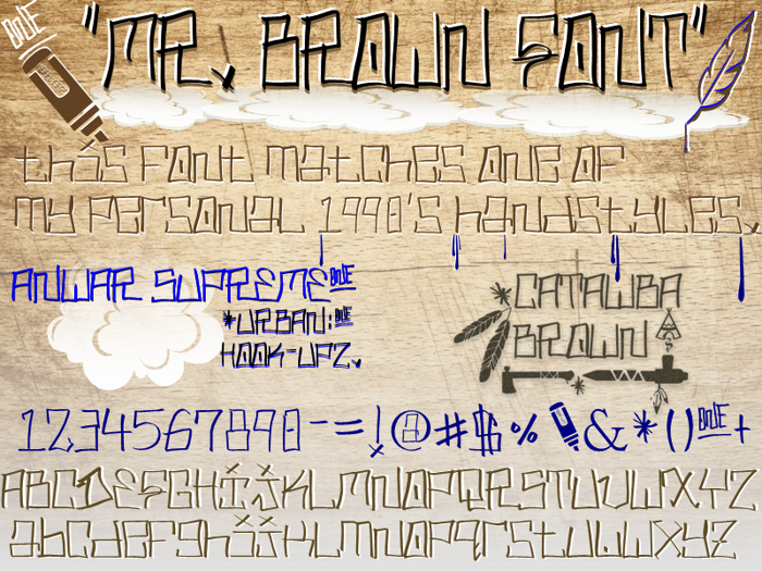 MR. BROWN - Urban Hook-Upz Font poster