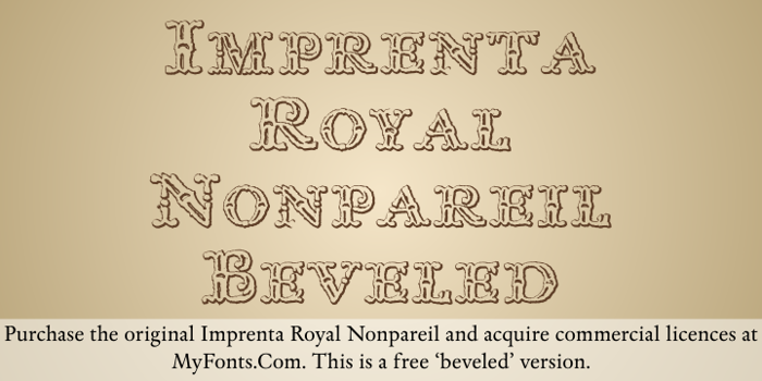 Imprenta Royal Nonpareil Font poster