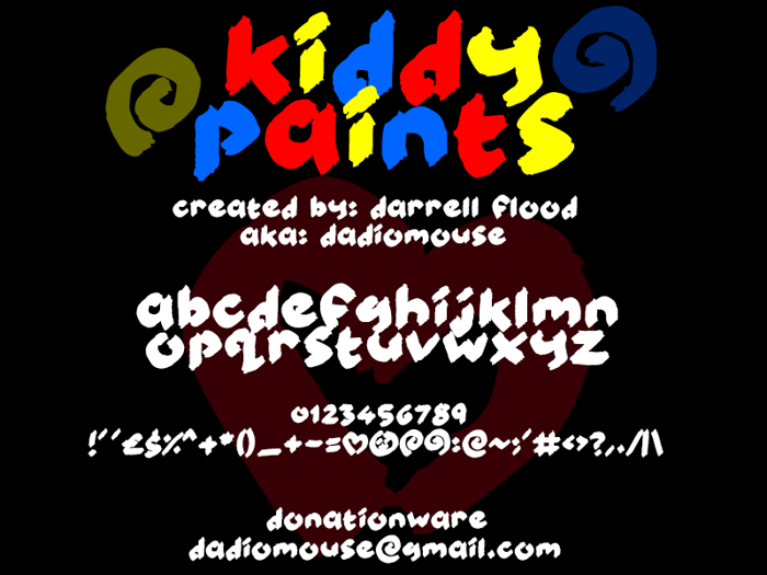 Kiddy Paints Font poster
