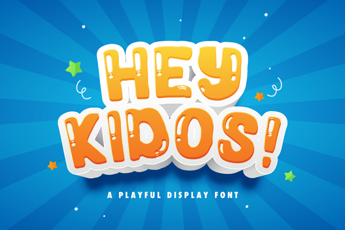 Hey Kidos Font poster