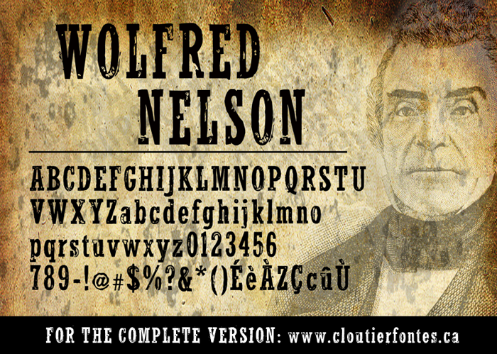 WolfredNelson Font poster
