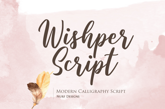 Wishper Script Font poster