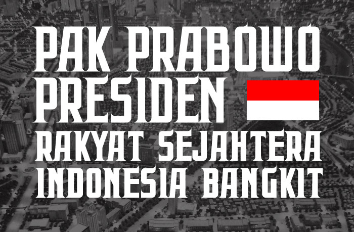Prabowo Font poster
