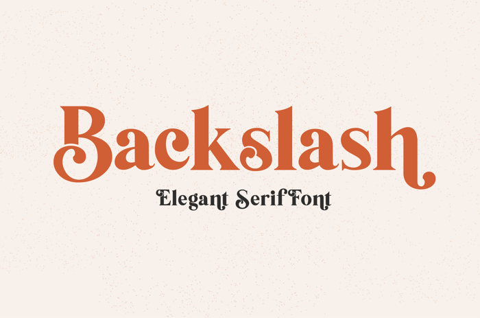 Backslash Font poster