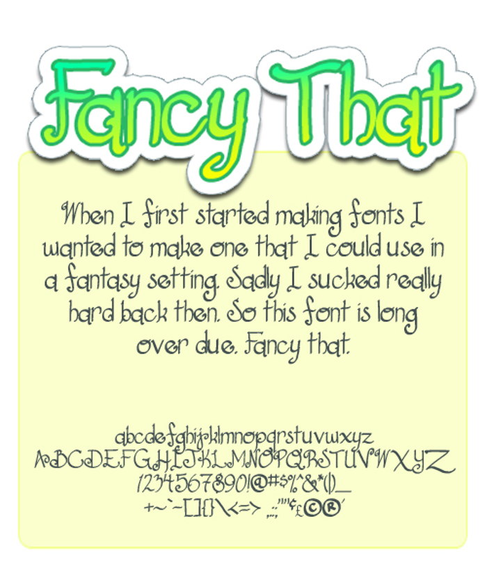 Fancy That Font poster