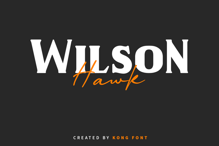 Wilson Hawk Font poster