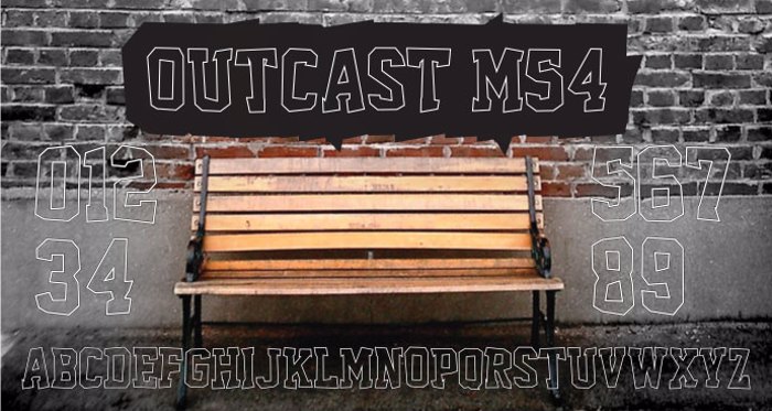 Outcast M54 Font poster