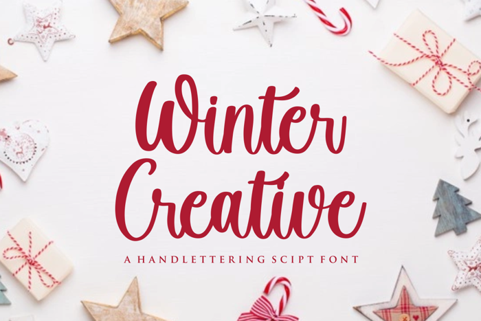 Winter Creative Font poster